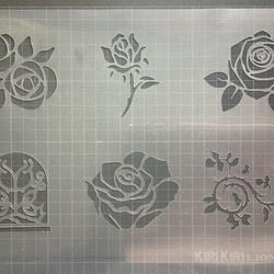 ステンシルシート　薔薇　バラ　no140 2枚目の画像
