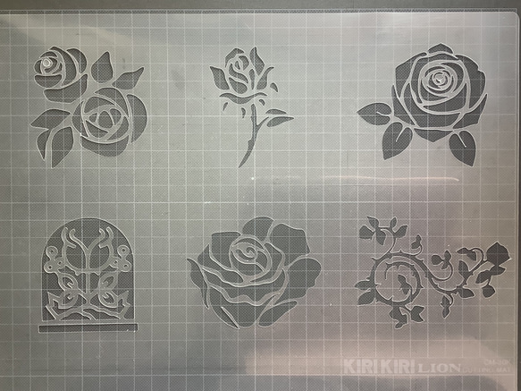 ステンシルシート　薔薇　バラ　no140 2枚目の画像
