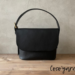 イタリアンレザー バッグ] 本革 ショルダーバッグ(横型) [Coco'yard