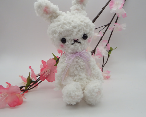 白様ご予約品　トイプーちゃん＆ファーヤーンのウサギさんあみぐるみ 白様ご予約品 トイプーちゃん＆ファーヤーンのウサギさんあみぐるみ