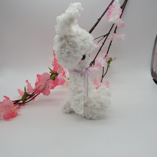 ハンドメイド あみぐるみ 胡蝶蘭　白 編み花 胡蝶蘭 鉢植え 編みぐるみ 枯れない花 ギフト (受注制作