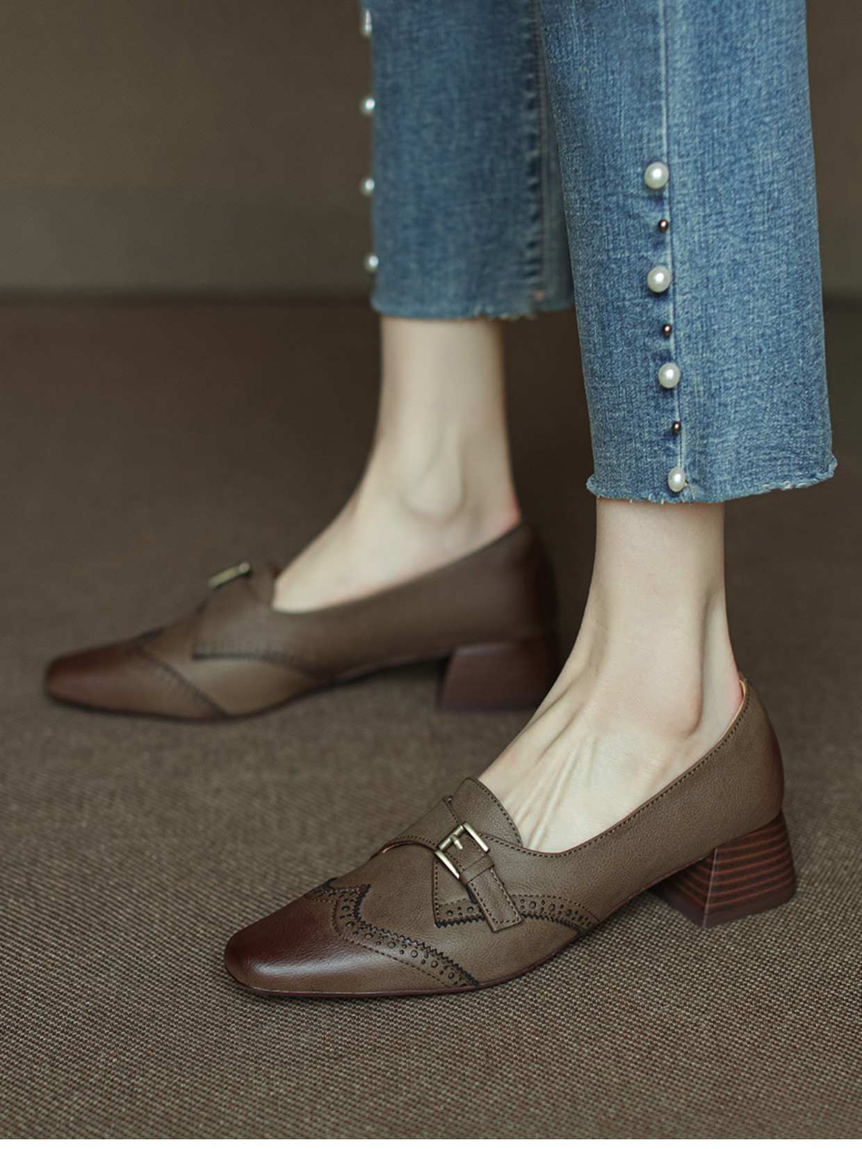 パンプス コンフォートパンプス バックストラップ センチヒール ヒール ローヒールパンプス 新色新柄2023 敬老の日