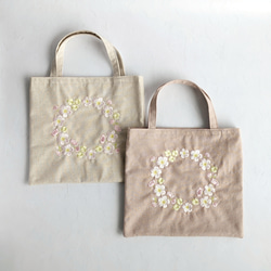 ミシン刺繍 ミニトート 桜 トートバッグ ララの花かんむり 通販