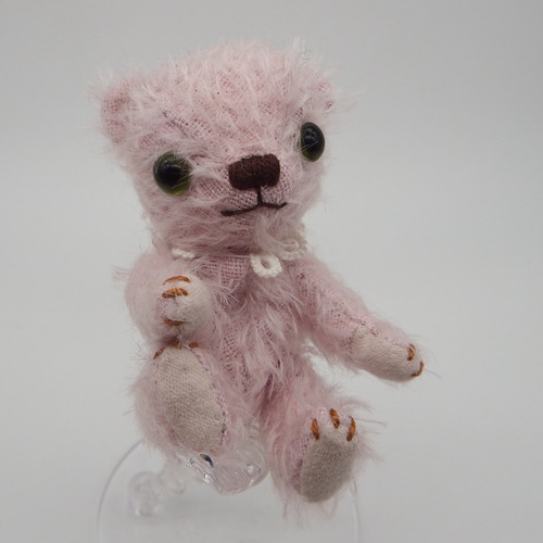 テディベア】桜ピンクの赤ちゃんベア ウルトラスパースモヘア テディベア】桜ピンクの赤ちゃんベア ウルトラスパースモヘア
