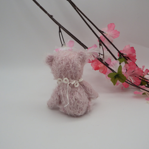 テディベア】桜ピンクの赤ちゃんベア ウルトラスパースモヘア テディベア】桜ピンクの赤ちゃんベア ウルトラスパースモヘア