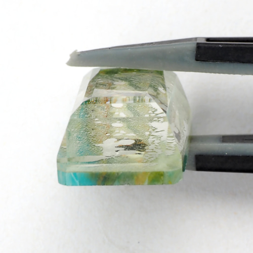 美麗ダブレット】クォーツxブルーオパール 12.85ct 天然石 まる