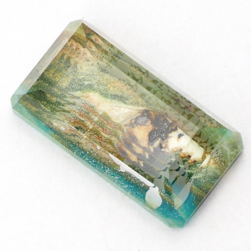 美麗ダブレット】クォーツxブルーオパール 12.85ct 天然石 まる