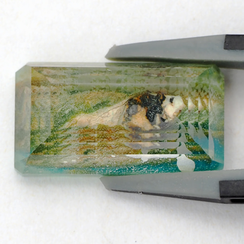 美麗ダブレット】クォーツxブルーオパール 12.85ct 天然石 まる