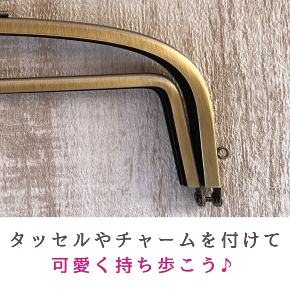 小銭を3秒で取り出せる❤️モリス×レザーのがまぐち長財布  新緑香るグリーン 14枚目の画像