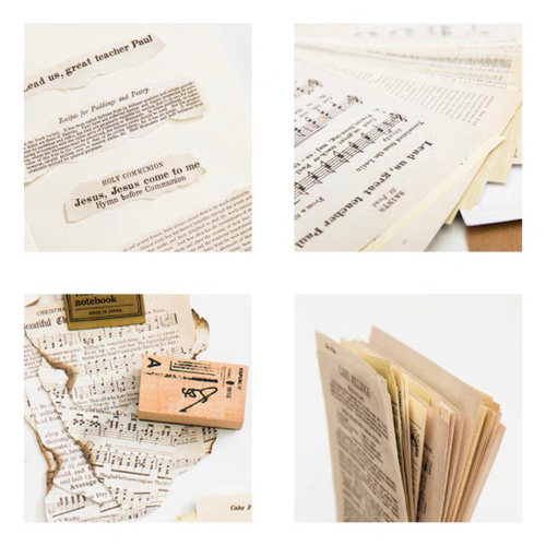 大容量57枚 Vintage Book風 コラージュ素材】海外コラージュ素材 洋書