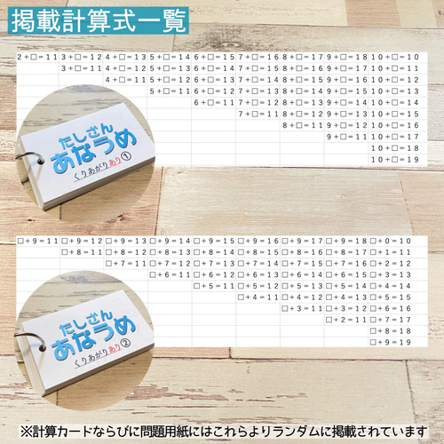 穴埋めたし算ひき算かけ算わり算カード 計算カード 計算力アップ 算数