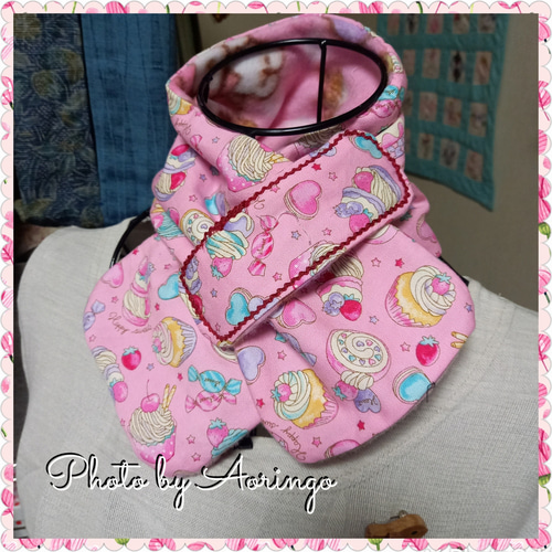 キッズマフラー ピンク スイーツ ゆめかわいい 女の子向き 雑貨  