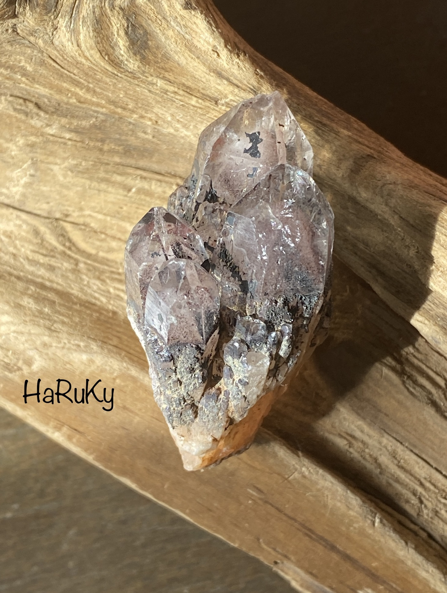 レア♢スパークリングヘマタイト on ＆ ヘマタイトファントム クンダリーニクォーツ 07 原石天然石