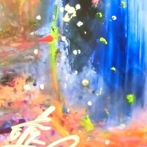 命の花」彩原画 A4 純金箔 純銀箔 額サイズ 34×46㎝ パワー