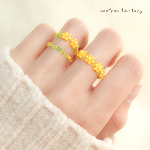 no.1 ビーズリング ハンドメイド ビーズアクセサリー ぬぎ