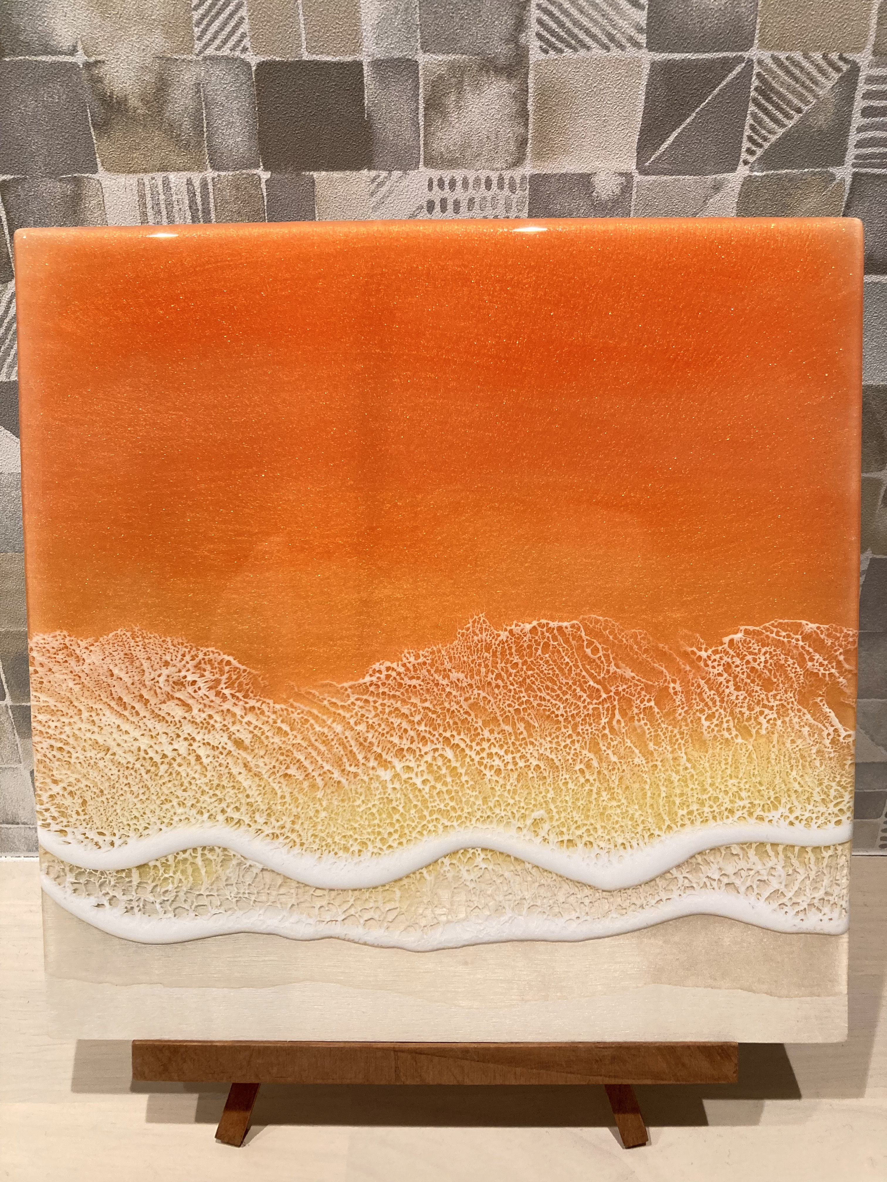 Leaf Edgez Ocean Resin art（オーシャンレジンアート）掛時計