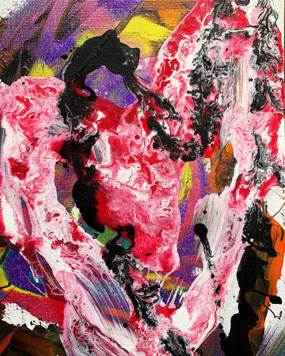 【Abstract Art】抽象画 モダン コンテンポラリー アクリル原画 現代アート インテリア壁掛け フルイドアート 9枚目の画像