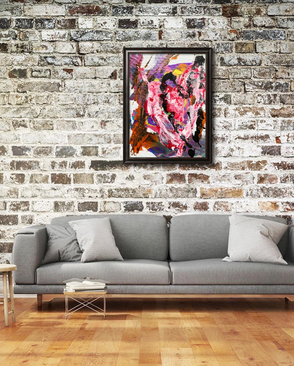 2022年製作#005】現代アート 抽象画 フルイドアート アクリル画 2022年