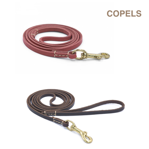 AISHANBAIHUODIAN 編組犬用リード レザー 本革犬用リード 大型犬