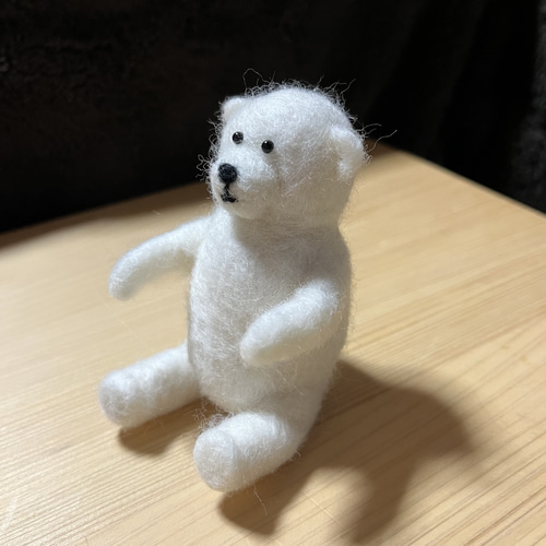 羊毛フェルト　大きい　くまさん お互いに憧れてた仲良しクマさんたち＊羊毛フェルトのマスコット