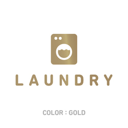 【賃貸でも】LAUNDRY ドア サインステッカー│シンプルアイコン│ランドリールーム ドア用 4枚目の画像