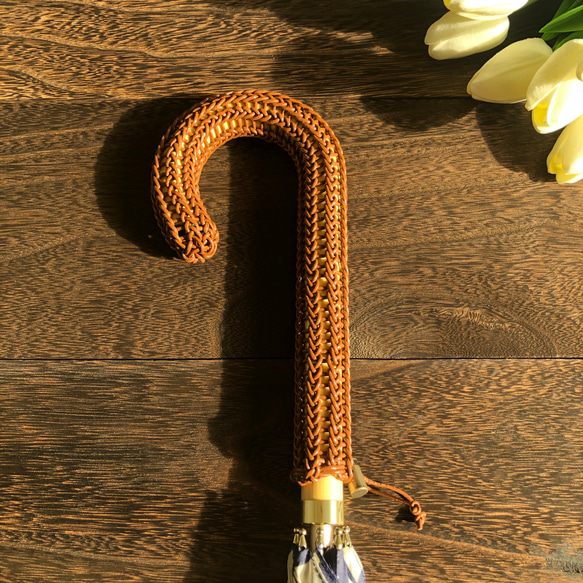 傘のハンドルカバー レザー 上品 本革 傘をアップサイクル 春 その他