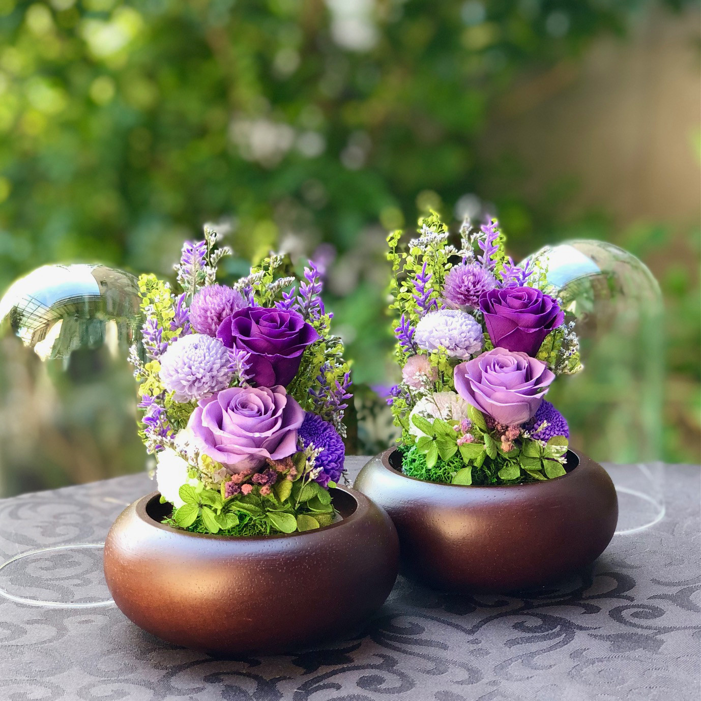 ドームのお供え花