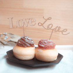 Love  ケーキトッパー　　■木製■ 3枚目の画像