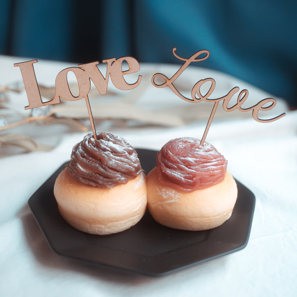 Love  ケーキトッパー　　■木製■ 4枚目の画像