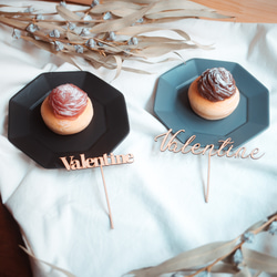 バレンタイン　VALENTINE  ケーキトッパー　　■木製■ 5枚目の画像