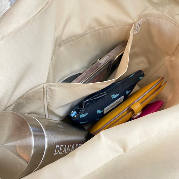 ロエベのカゴバッグにぴったりなインナーバッグ（スモールスザンナAE柄) 7枚目の画像
