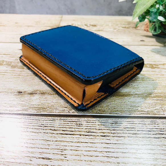 本革コインホルダーウォレット ブルー その他ミニ財布 本革コインホルダーウォレット ブルー その他ミニ財布