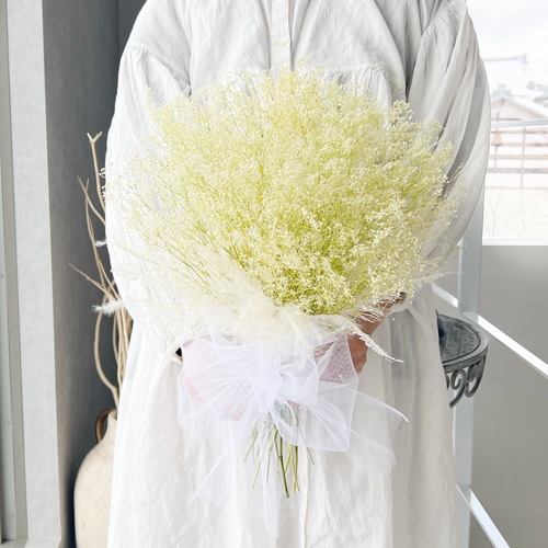 かすみ草クラッチブーケL フラワーベール ウェディング 結婚式 かすみ草クラッチブーケL フラワーベール ウェディング 結婚式
