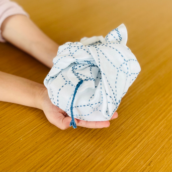 飛騨さしこ　刺し子藍染ダブルベットカバー＋座布団2 飛騨さしこ 刺し子藍染ダブルベットカバー＋座布団2 藍染座布団2点