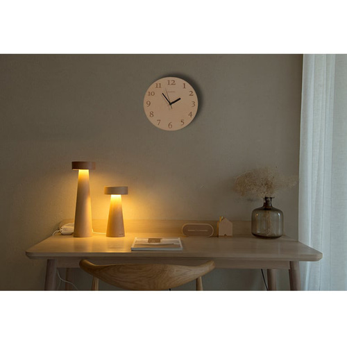 belaDESIGN ベラデザイン オリジナル木製凹型ストライプ 大型壁時計