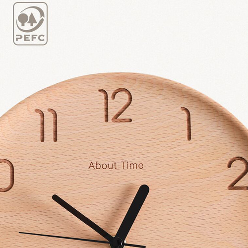belaDESIGN ベラデザイン オリジナル木製凹型掛け時計 掛け時計