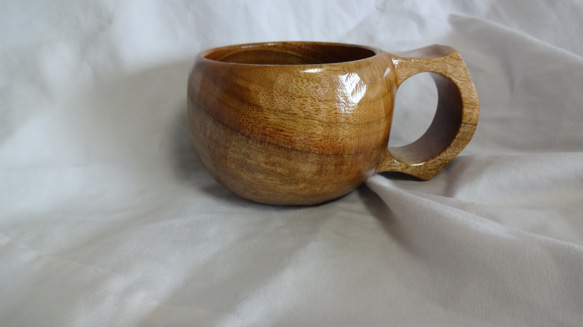 クスノキの一木彫りコーヒーカップ 7枚目の画像