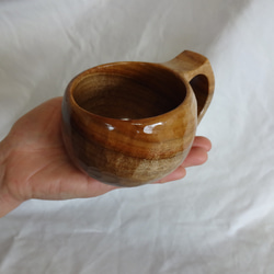 クスノキの一木彫りコーヒーカップ 5枚目の画像