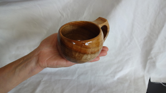 クスノキの一木彫りコーヒーカップ 5枚目の画像
