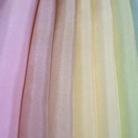 (G-04) 純絲羽布襯（和服襯） 手染襯 12 件套 淺色成熟色 Tsumamizaiku 布 第3張的照片
