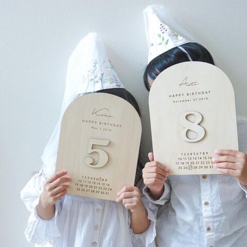 名入れオーダー】誕生日 アーチプレート タイプB バースデー