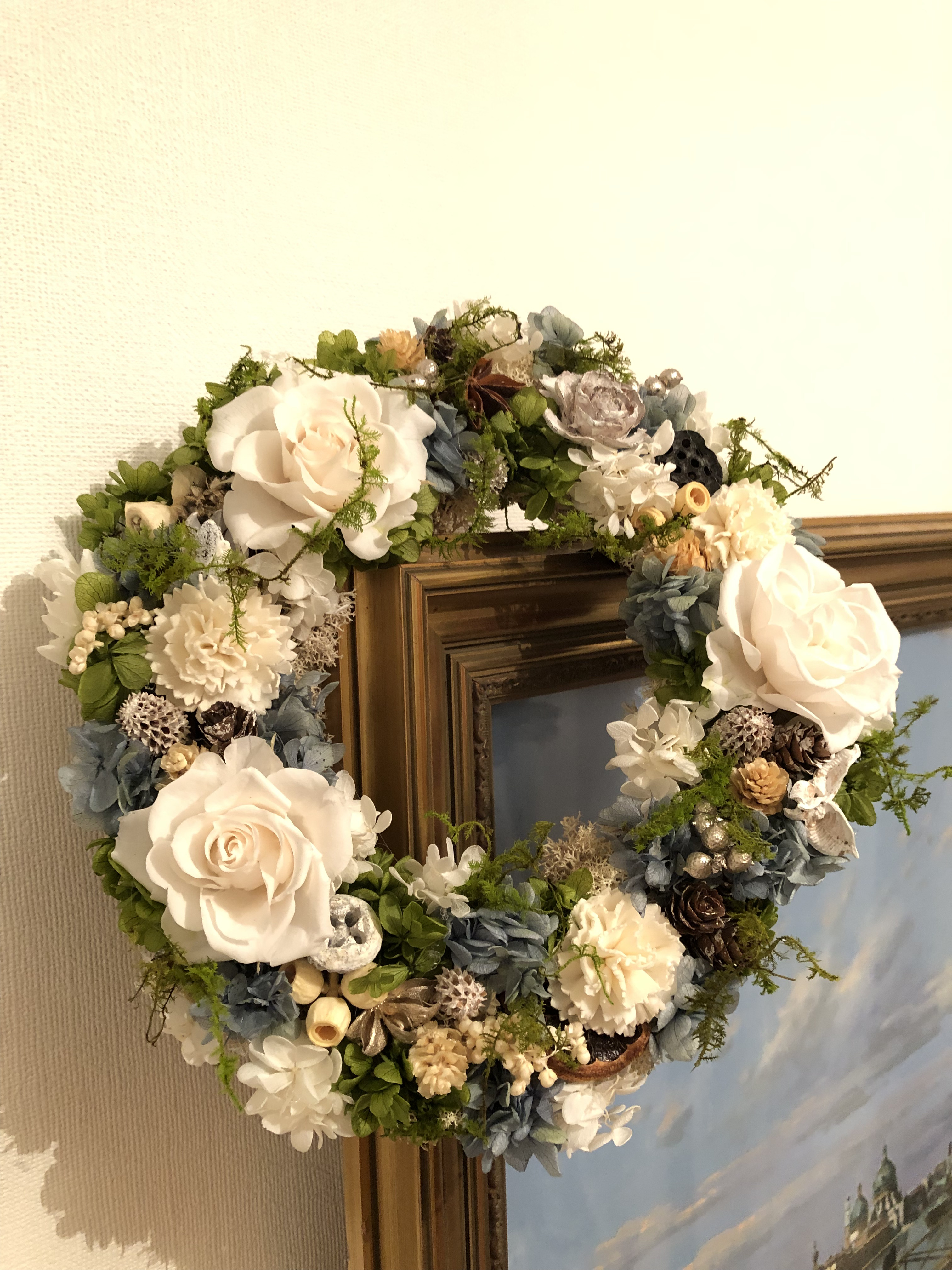 開花バラ&ドライリース