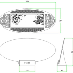 風神雷神～アートボード　独創的な古典の傑作をレーザー彫刻で身近なものに。 縁起ものを自分へのご褒美・大切な人への贈り物に 12枚目の画像
