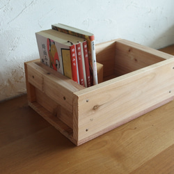 コロ付きりんご木箱「親子木箱セット」 11枚目の画像