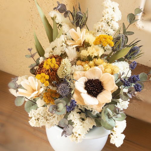 受注生産 約10種類のドライフラワー布ブーケ ドライフラワーブーケ