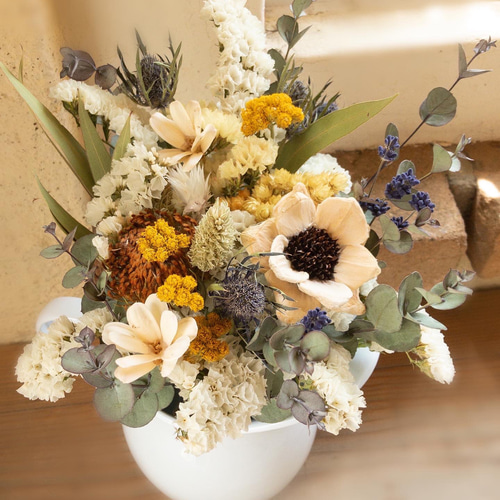 受注生産 約10種類のドライフラワー布ブーケ ドライフラワーブーケ