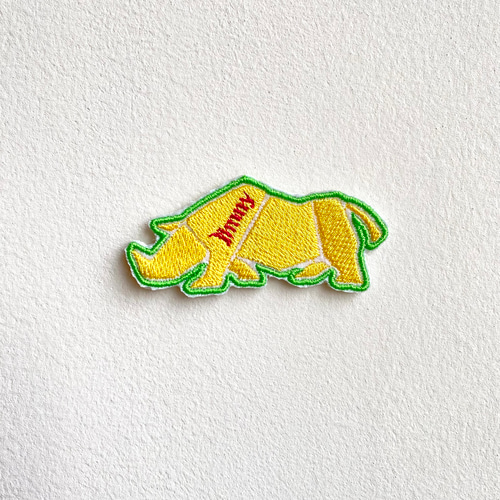 サイ刺繍ワッペン イエロー (AorBお選びください) ワッペン