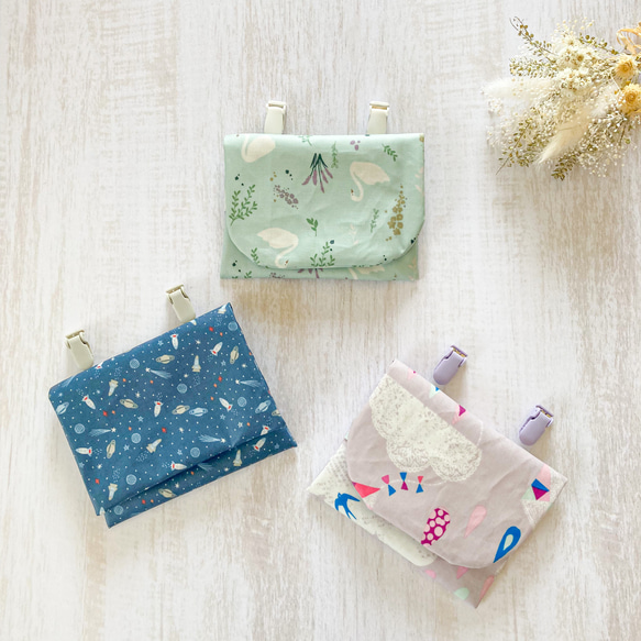 選べる移動ポケット ラミネート クリップ付き ポケットティッシュ