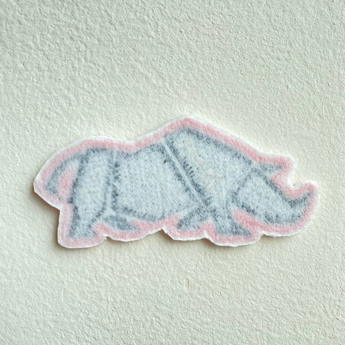 サイ刺繍ワッペン オフホワイト ワッペン・アップリケ もの屋