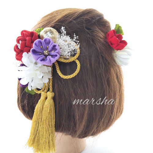 和装髪飾り、成人式、卒業式、振袖、着物、ヘアアクセサリー、ヘッド 